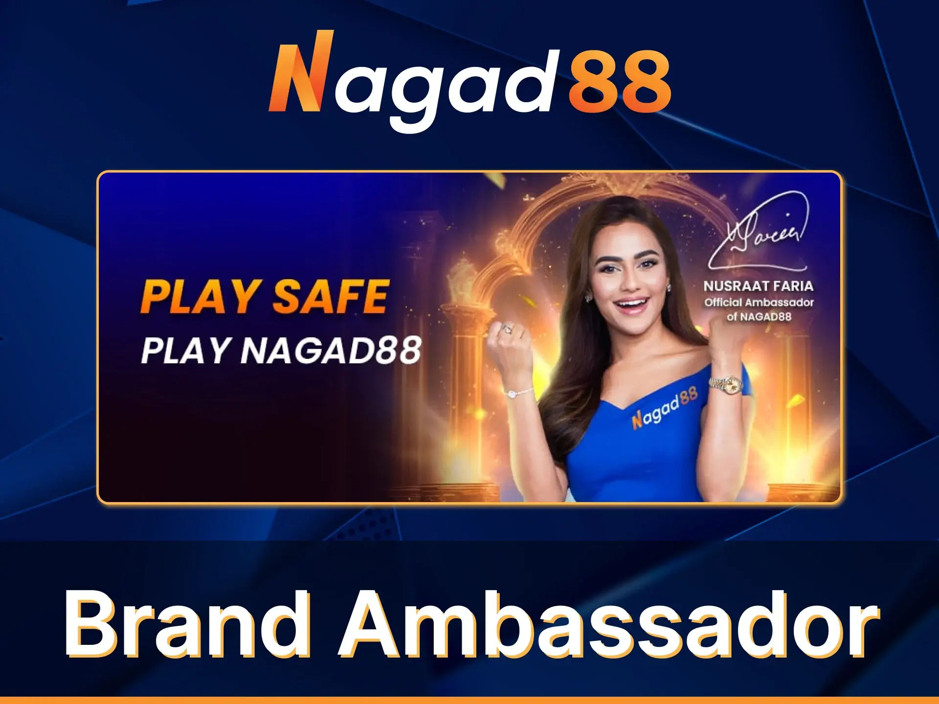 Nusraat Faria is the ambassador of the Nagad88 sports betting and casino platform in Bangladesh.