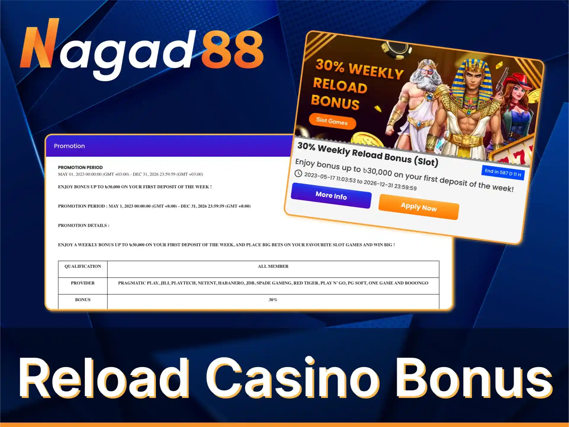 Get a VIP deposit bonus of up to 6% on every deposit at Nagad88.