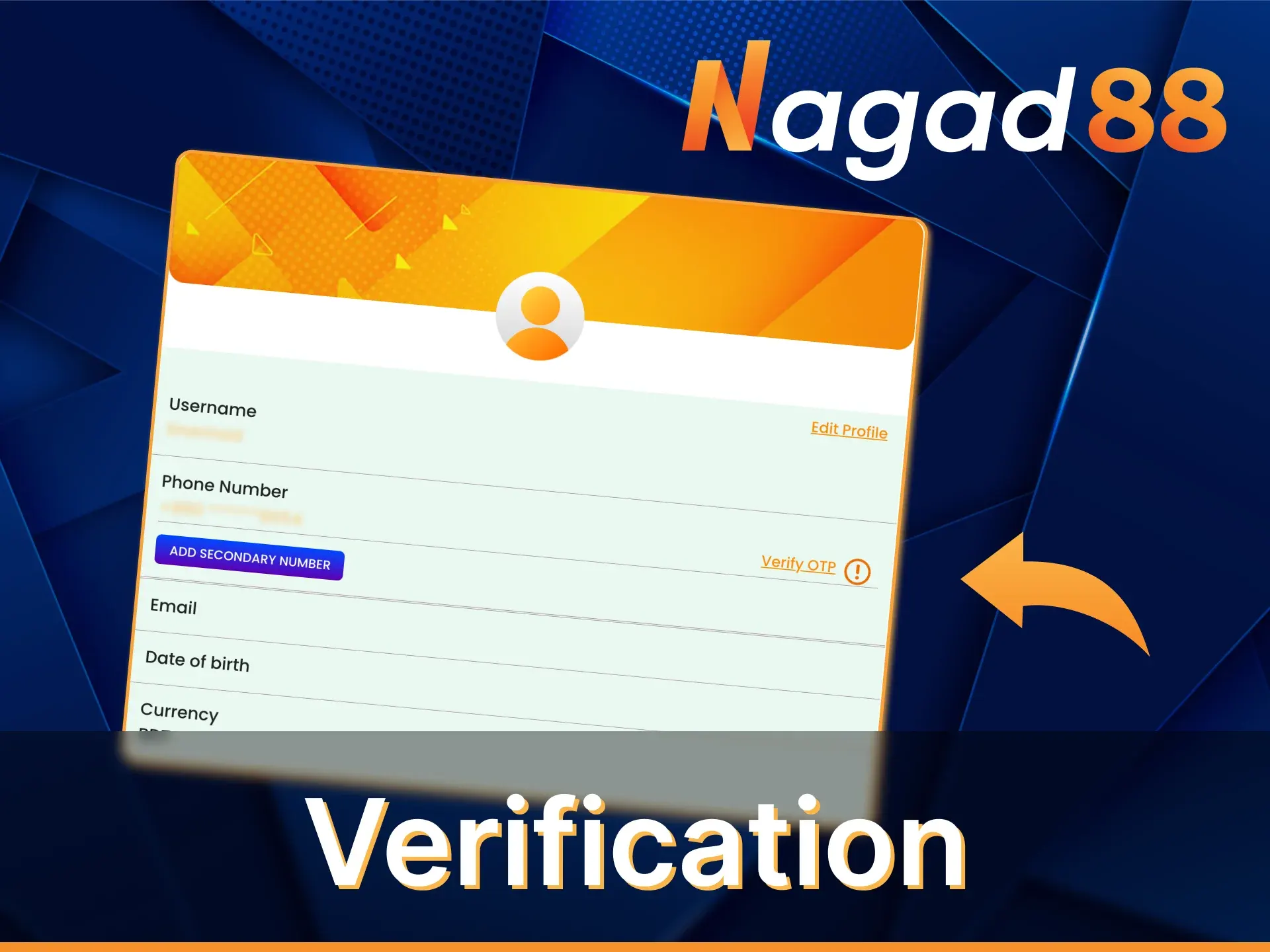 Confirm your identity with Nagad88 to gain access to all features.