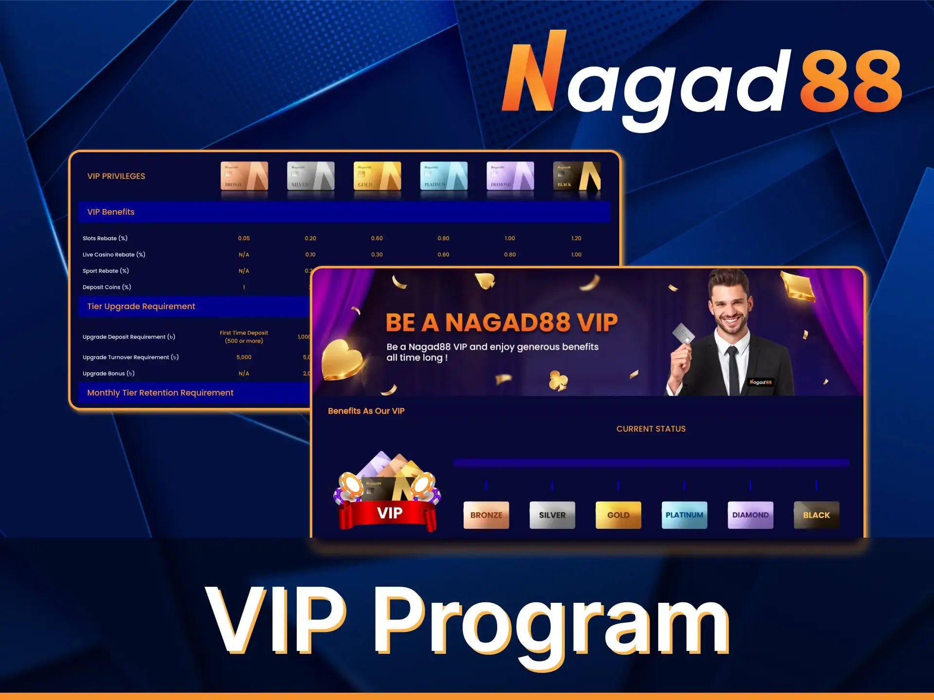 Take part in Nagad88 VIP with exclusive terms and conditions.