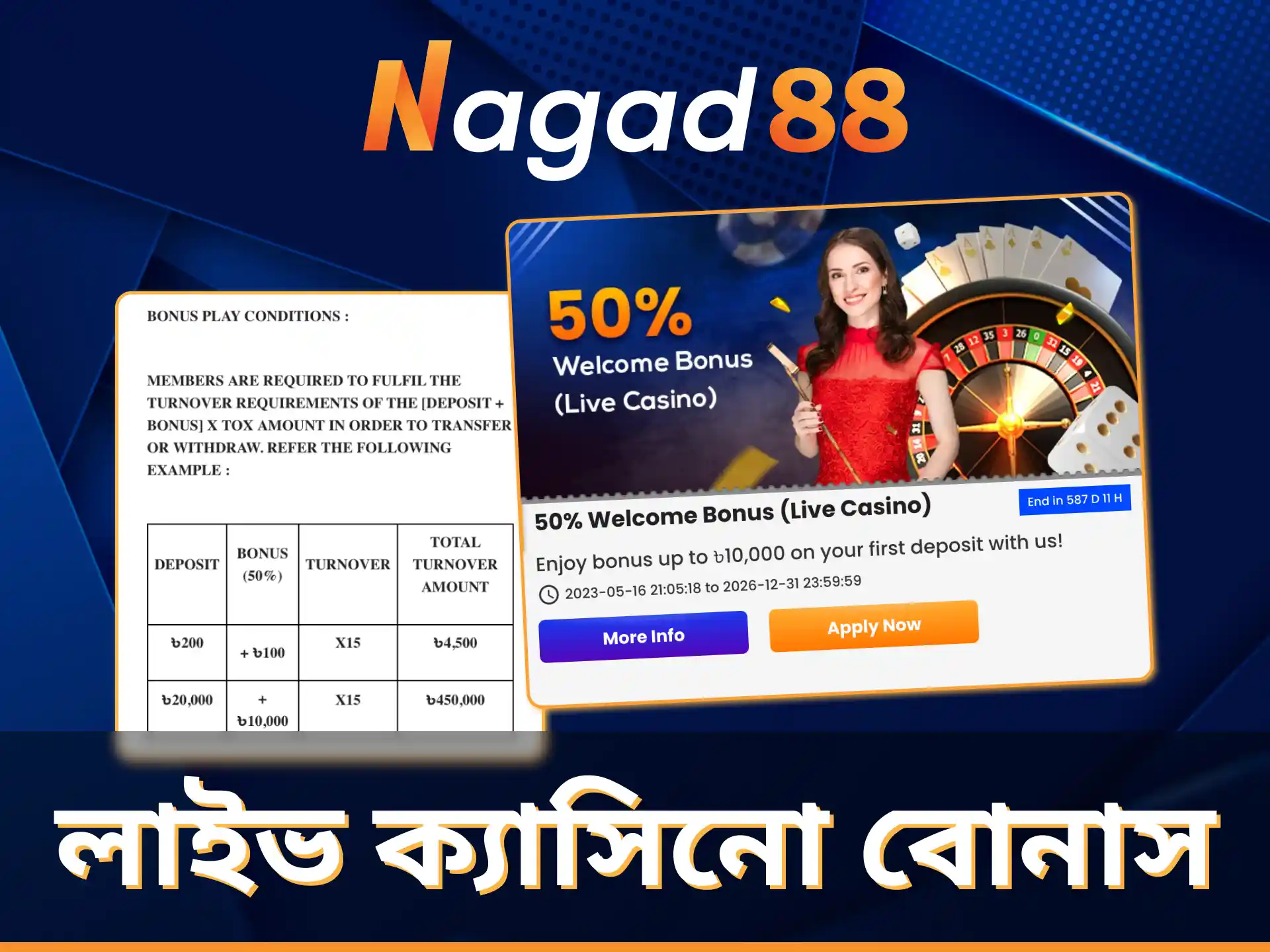 Nagad88 অ্যাপে ৩০% সাপ্তাহিক লস ক্যাশব্যাক ব্যবহার করে দেখুন।