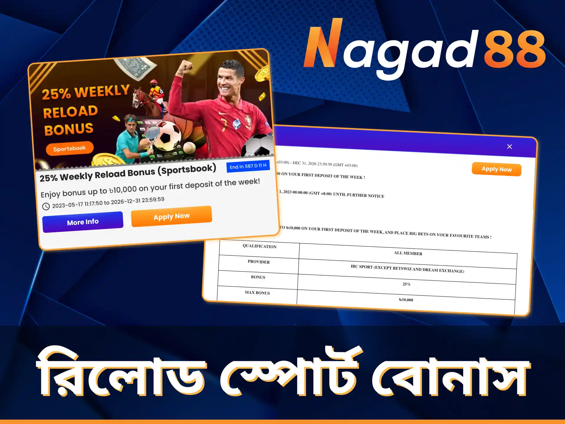 Nagad88-এ ভিআইপি স্তর অনুযায়ী প্রতিটি ডিপোজিটে ৬% পর্যন্ত বোনাস পান।